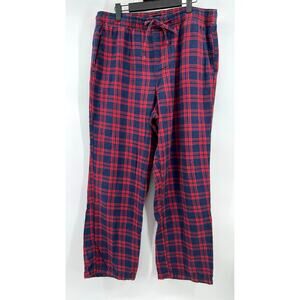 J.Crew Men's Cotton Pajama Pants Size L Plaid Drawstring Preppy Loungewear